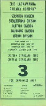 Buck Bachmanns EL employee timetable